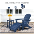 Bowery Hill Cottage Outdoor End Table with Slatted Top in Blue