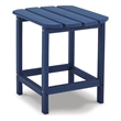 Bowery Hill Cottage Outdoor End Table with Slatted Top in Blue
