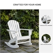 Bowery Hill HDPE Outdoor Rocking Chair with Cup Holder in White