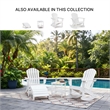 Bowery Hill HDPE Outdoor Rocking Chair with Cup Holder in White