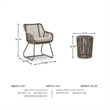 Bowery Hill 3-Piece Outdoor Table and 2 Chairs with Rope Detail
