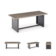 Bowery Hill Outdoor End Table with Minimalist Aluminum Design