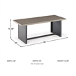 Bowery Hill Outdoor End Table with Minimalist Aluminum Design