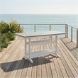 Bowery Hill Outdoor Counter Height Dining Table in Gray & White