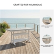 Bowery Hill Outdoor Counter Height Dining Table in Gray & White