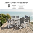 Bowery Hill Outdoor Counter Height Dining Table in Gray & White