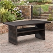 Bowery Hill Outdoor Wicker Multi-Use Table with an Aluminum Top
