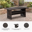 Bowery Hill Outdoor Wicker Multi-Use Table with an Aluminum Top