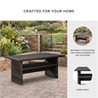 Bowery Hill Outdoor Wicker Multi-Use Table with an Aluminum Top