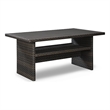 Bowery Hill Outdoor Wicker Multi-Use Table with an Aluminum Top