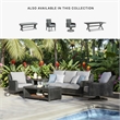 Bowery Hill Gray Outdoor Wicker End Table with a Lower Display Shelf