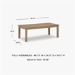 Bowery Hill Outdoor Coffee Table with Slatted Weatherwood Top