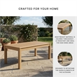 Bowery Hill Outdoor Coffee Table with Slatted Weatherwood Top