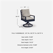 Bowery Hill Set of 2 Blue Outdoor Swivel Rocker Dining Chairs