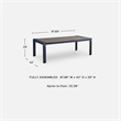 Bowery Hill Blue Outdoor Dining Table with a Wood-Look Tabletop