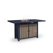 Bowery Hill Blue Outdoor Bar Table with Built-In 30000 BTU Fire Pit