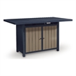 Bowery Hill Blue Outdoor Bar Table with Built-In 30000 BTU Fire Pit