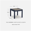Bowery Hill Blue Outdoor End Table with a Wood-Look Tabletop