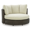 Bowery Hill Outdoor Wicker Swivel Lounge Chair with Deep Seating