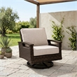Bowery Hill Set of 2 Outdoor Wicker Swivel Rocker Lounge Chairs