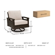 Bowery Hill Set of 2 Outdoor Wicker Swivel Rocker Lounge Chairs