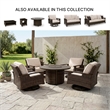 Bowery Hill Set of 2 Outdoor Wicker Swivel Rocker Lounge Chairs