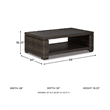 Bowery Hill Outdoor Wicker Coffee Table with Aluminum Surfaces