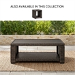 Bowery Hill Outdoor Wicker Coffee Table with Aluminum Surfaces