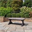 Bowery Hill X-Leg Outdoor Coffee Table with Porcelain Tile Top