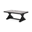 Bowery Hill X-Leg Outdoor Coffee Table with Porcelain Tile Top