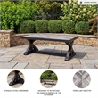 Bowery Hill X-Leg Outdoor Coffee Table with Porcelain Tile Top