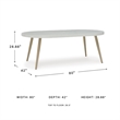 Bowery Hill Outdoor Wood-Look Dining Table with Stone-Look Top