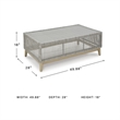 Bowery Hill Outdoor Wicker Coffee Table with Tempered Glass Top