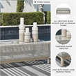 Bowery Hill Outdoor Wicker Coffee Table with Tempered Glass Top