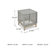 Bowery Hill Outdoor Wicker End Table with Tempered Glass Top