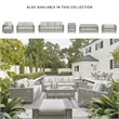 Bowery Hill Outdoor Wicker End Table with Tempered Glass Top