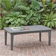Bowery Hill Outdoor Coffee Table with a Slatted Wood-Look Top