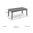 Bowery Hill Outdoor Coffee Table with a Slatted Wood-Look Top