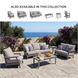 Bowery Hill Outdoor Coffee Table with a Slatted Wood-Look Top