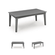 Bowery Hill Outdoor Coffee Table with a Slatted Wood-Look Top