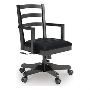 Bowery Hill Adjustable Swivel Home Office Desk Chair in Black