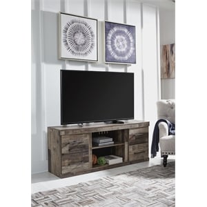 Bowery Hill 60&quot TV Stand with Fireplace Option for TVs up to 69&quot in Gray