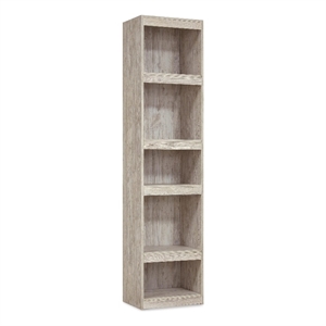 Bowery Hill Display Pier with 4 Shelves and Whitewash Finish in White