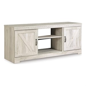 Bowery Hill 63&quot TV Stand with Barn-Door Style for TVs up to 72&quot in White
