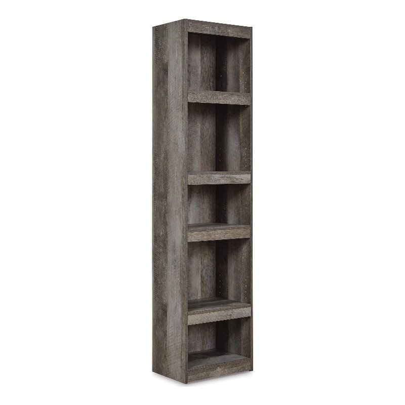 Bowery Hill Display Pier with 4 Shelves and Planked Oak Finish in Gray