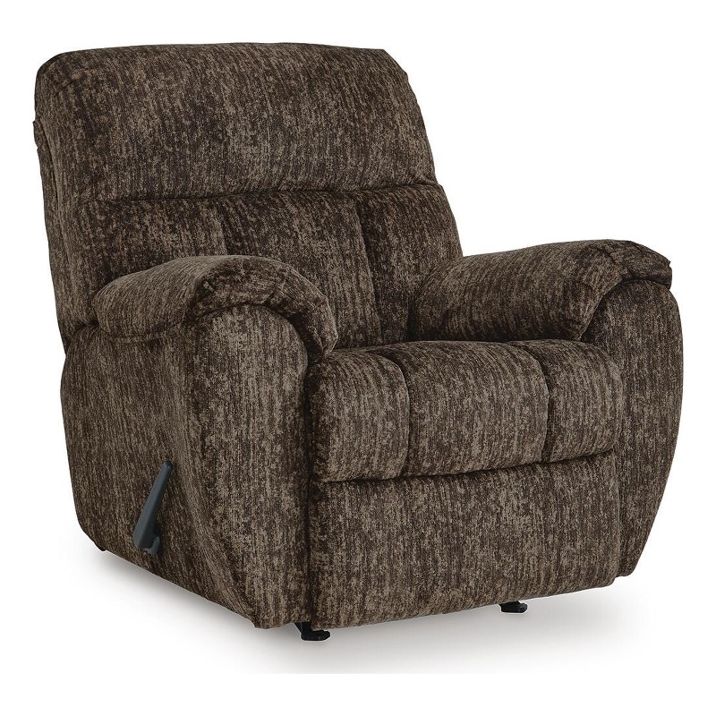 Bowery Hill Rocker Recliner with Pillow-Top Armrests in Chocolate