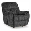 Bowery Hill Rocker Recliner with Plush Cushioning in Gunmetal