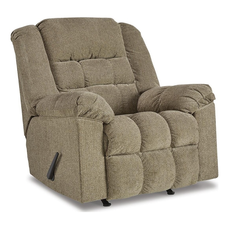 Bowery Hill Rocker Recliner with Plush Foam Cushioning in Brown