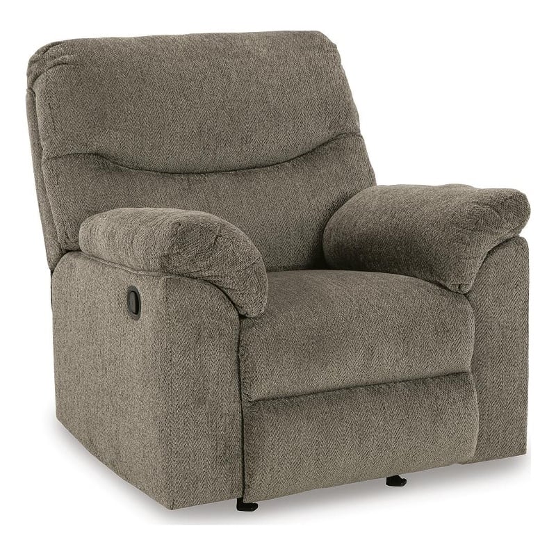 Bowery Hill Rocker Recliner with Gentle Rocking Motion in Gray