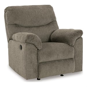 Bowery Hill Rocker Recliner with Gentle Rocking Motion in Gray